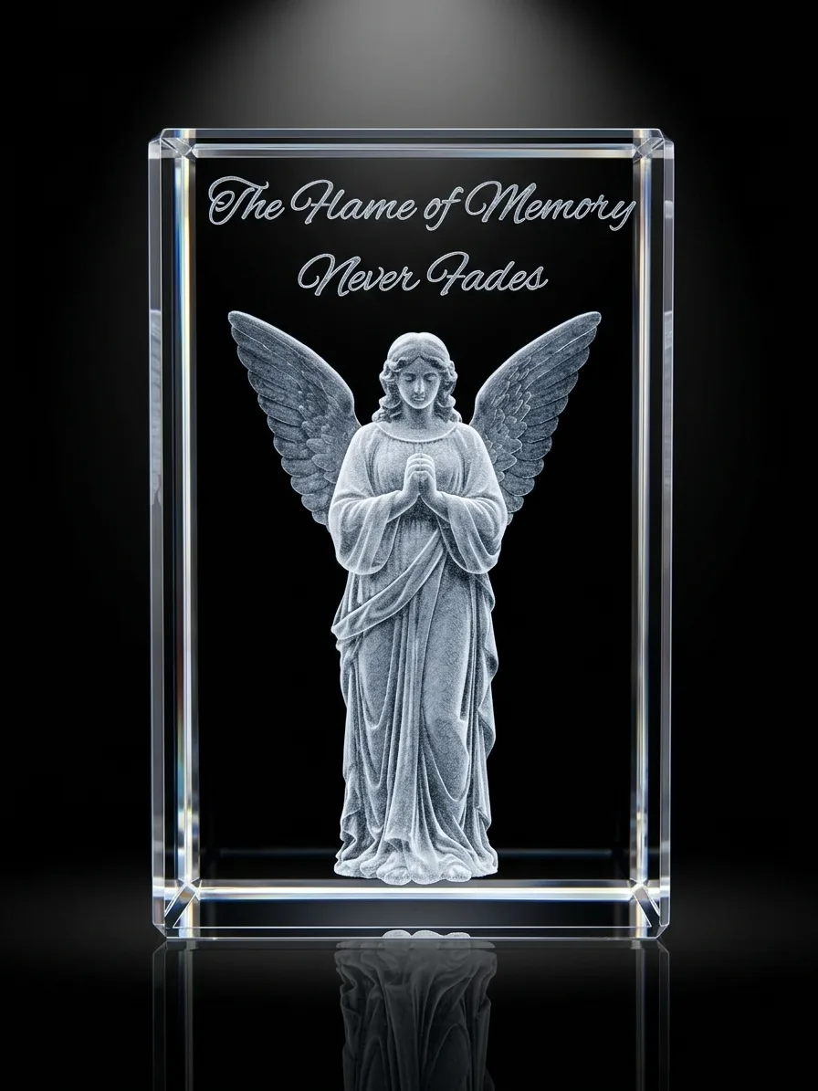 The Flame of Memory — From our studio — “The Flame of Memory Never Fades” · Tall portrait block