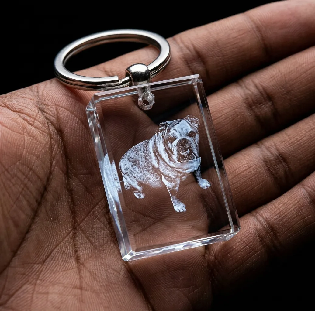 Rectangle Keychain Concept — AI concept render — Rectangle Keychain · 20 × 30 × 12 mm